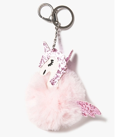 porte-cles licorne  paillettes rose8924101_1