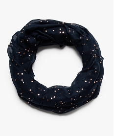 GEMO Foulard fille snood à pois pailletés Bleu