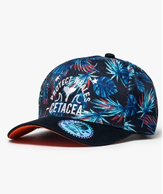 GEMO Casquette garçon motif tropical et broderie baleine Multicolore