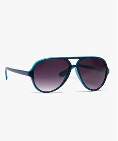 lunettes de soleil garcon bicolores forme aviateur bleu8927001_1