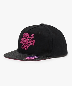 GEMO Casquette fille à visière plate pailleté et flocage Noir