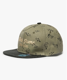 GEMO Casquette fille à visière pailletée motif et broderie dorée Noir