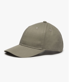 GEMO Casquette homme en toile unie réglable Vert