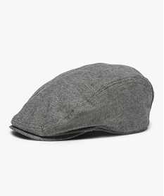 GEMO Casquette homme plate en chambray doublée tissu à pois Gris