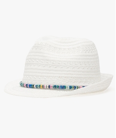 chapeau femme facon macrame avec tour de tete multicolore blanc8930901_1