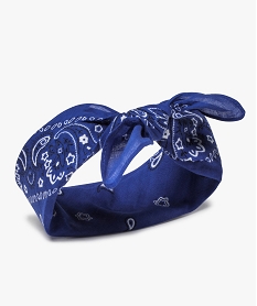 GEMO Foulard femme bandana Bleu