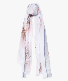 foulard grand format rectangulaire fleurs et sequins brillants multicolore8933101_2