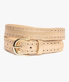 ceinture femme large irisee avec motifs geometriques ajoures beige8937801_1