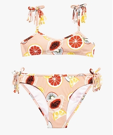 GEMO Maillot de bain fille 2 pièces à motifs fruits dété Imprimé