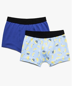 boxer garcon en coton stretch motif bananes (lot de 2) multicolore pyjamas8940201_1