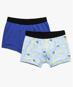 boxer garcon en coton stretch motif bananes (lot de 2) multicolore8940201_1