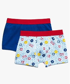 boxer garcon en coton stretch multicolore (lot de 2) multicolore pyjamas8940501_1