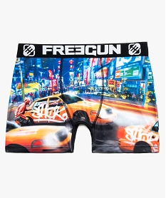 GEMO Boxer garçon microfibre imprimé taxi Freegun kaki fonce