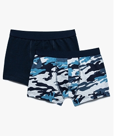 GEMO Boxer garçon en coton stretch camouflage (lot de 2) Multicolore