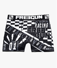 GEMO Boxer pour homme en microfibre avec motif course automobile - Freegun Multicolore