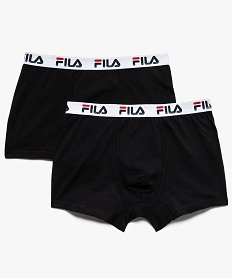 boxer homme uni avec ceinture imprimee fila (lot de 2) noir boxers et calecons8949101_1