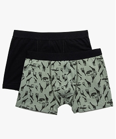 boxers pour homme motifs girafes et uni (lot de 2) noir boxers et calecons8950501_1