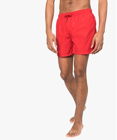 GEMO Maillot de bain homme forme short toucher doux rouge standard