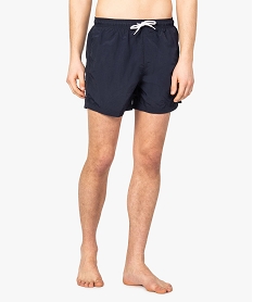 GEMO Maillot de bain homme coupe short de bain uni Bleu