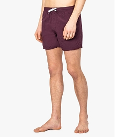 GEMO Maillot de bain homme coupe short de bain uni Violet