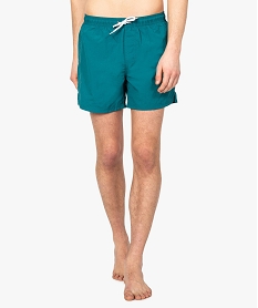 GEMO Maillot de bain homme coupe short de bain uni Vert