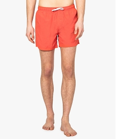 GEMO Maillot de bain homme coupe short de bain uni Orange