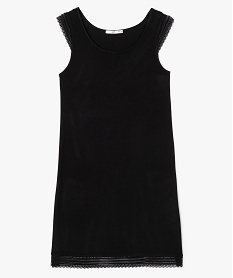 chemise de nuit femme avec finition dentelle noir8953001_4