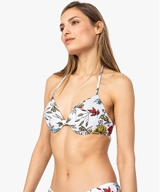 GEMO Haut de maillot de bain femme fleuri balconnet à armatures Imprimé