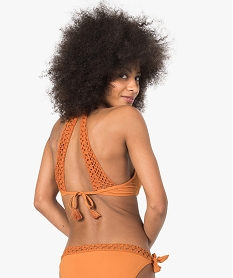 haut de maillot de bain femme dos en dentelle macrame original orange8956201_2