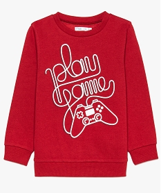 GEMO Sweat garçon avec motifs et intérieur molletonné Rouge