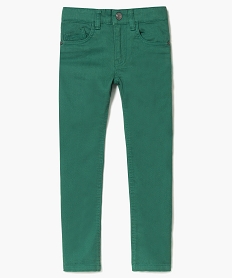 pantalon garcon 5 poches twill stretch vert8965601_2