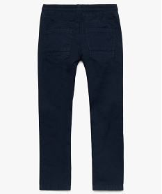 pantalon garcon en toile unie avec taille elastiquee bleu8966001_2