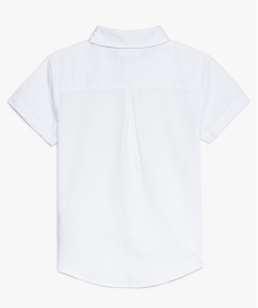chemise garcon a manches courtes en coton uni blanc8966901_2