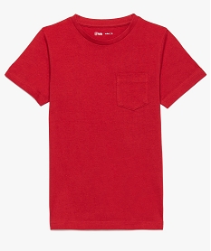 GEMO Tee-shirt garçon uni à manches courtes en coton bio 3498