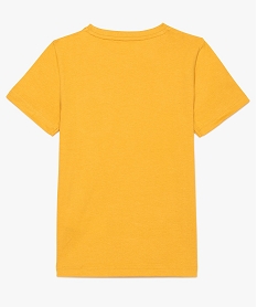 tee-shirt garcon uni a manches courtes en coton bio jaune8967601_2