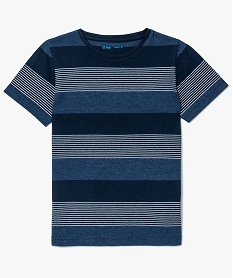 GEMO Tee-shirt rayé garçon à manches courtes Multicolore