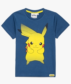 tee-shirt garcon a manches courtes avec motif pikatchu - pokemon bleu8968201_1