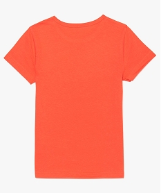 tee-shirt garcon a manches courtes imprime orange8968501_2