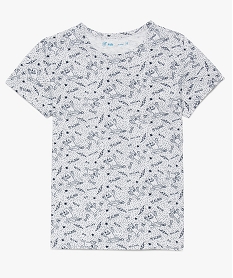 tee-shirt garcon a manches courtes imprime gris8968601_1