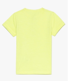 tee-shirt garcon a manches courtes et col tunisien jaune8969101_2