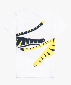 tee-shirt garcon avec motif animaux de la savane blanc8969401_2
