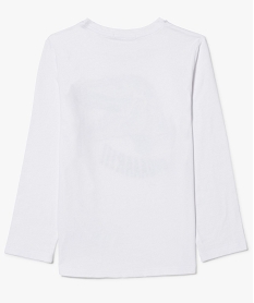 tee-shirt a manches longues garcon avec motif en sequins brodes sur lavant blanc8970001_3