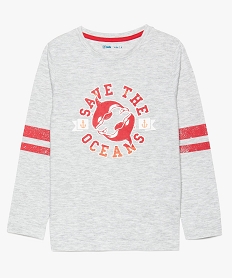 tee-shirt a manches longues garcon avec motif dauphins rouge tee-shirts8970701_1