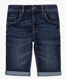 bermuda en denim garcon avec polyester recycle bleu8971401_1