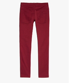 pantalon garcon 5 poches coupe slim en stretch rouge8971801_2