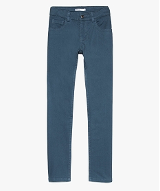 pantalon garcon 5 poches coupe slim en stretch bleu pantalons8971901_1