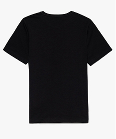 tee-shirt garcon a manches courtes et grand imprime noir8972801_2