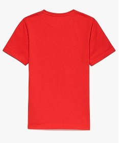 tee-shirt garcon a manches courtes et grand imprime rouge8972901_2