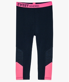 legging de sport fille longeur mollet bleu8974401_1