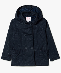 trench a capuche fille parseme de paillettes bleu8976601_1